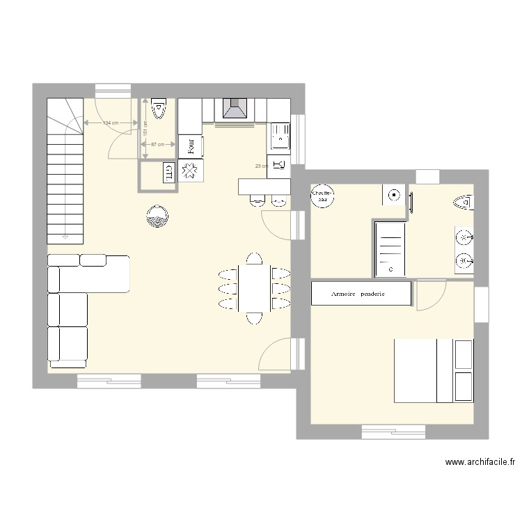 20180711 Plan Ariou SDB . Plan de 0 pièce et 0 m2