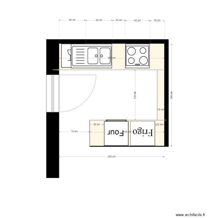 cuisine 3 Mélèzes 7 2 19. Plan de 0 pièce et 0 m2