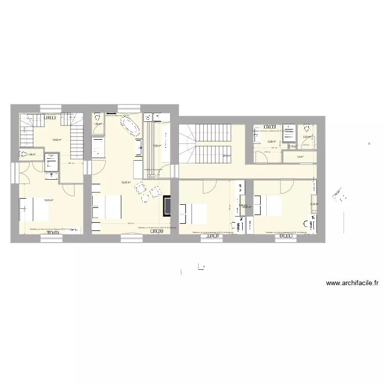 La Soudelle 1er &eacute;tage   Chauffage. Plan de 