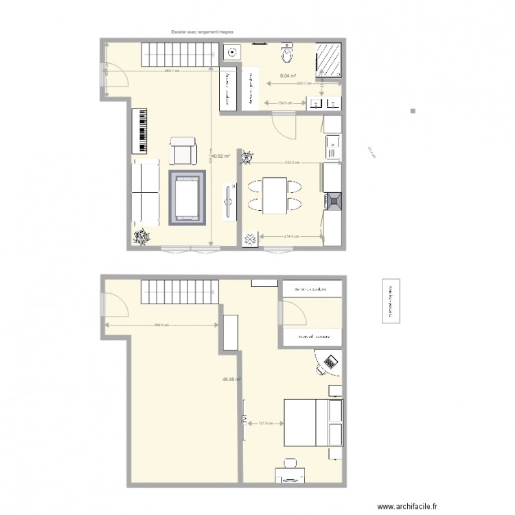 plan studio 5. Plan de 0 pièce et 0 m2