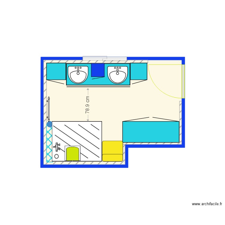 Salle de bain 03. Plan de 0 pièce et 0 m2