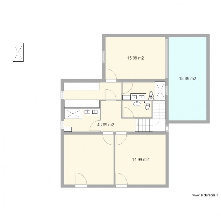 PLANO CASA BENIMEIT PLANTA alta 4. Plan de 0 pièce et 0 m2