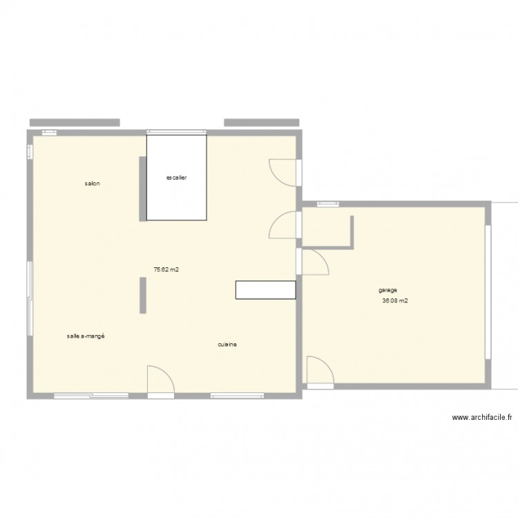 plan maison yves . Plan de 0 pièce et 0 m2