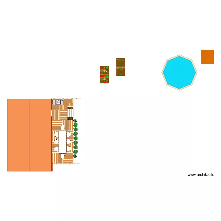 terrasse. Plan de terrasse. Plan de
