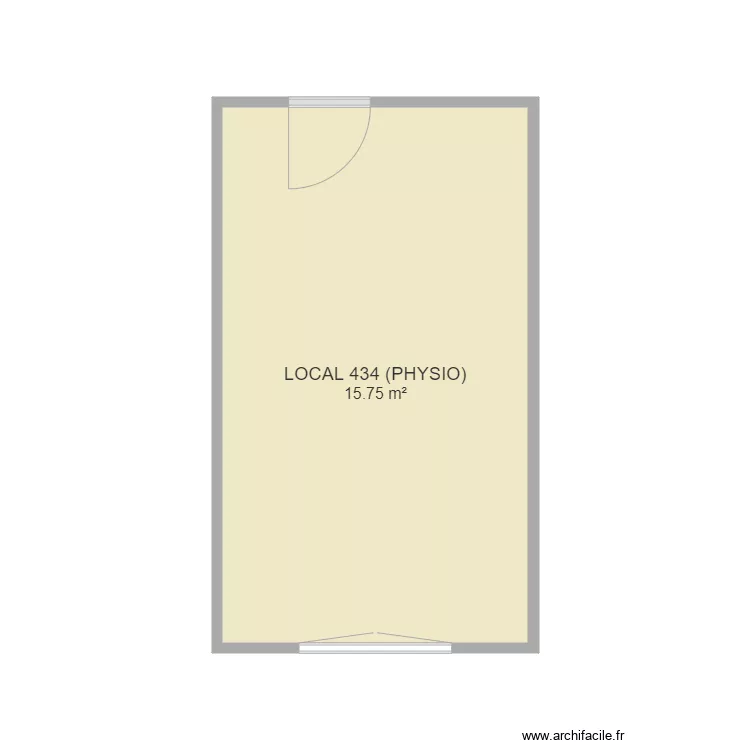 Local 434 physio. Plan de 