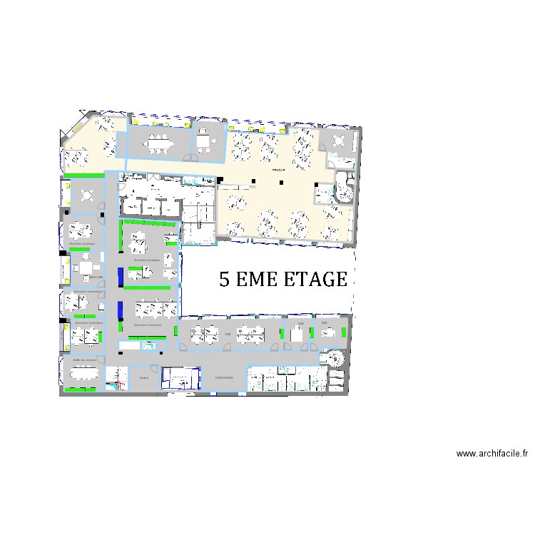 PlanV18 vtest pour outil flex. Plan de 155 pièces et 3198 m2