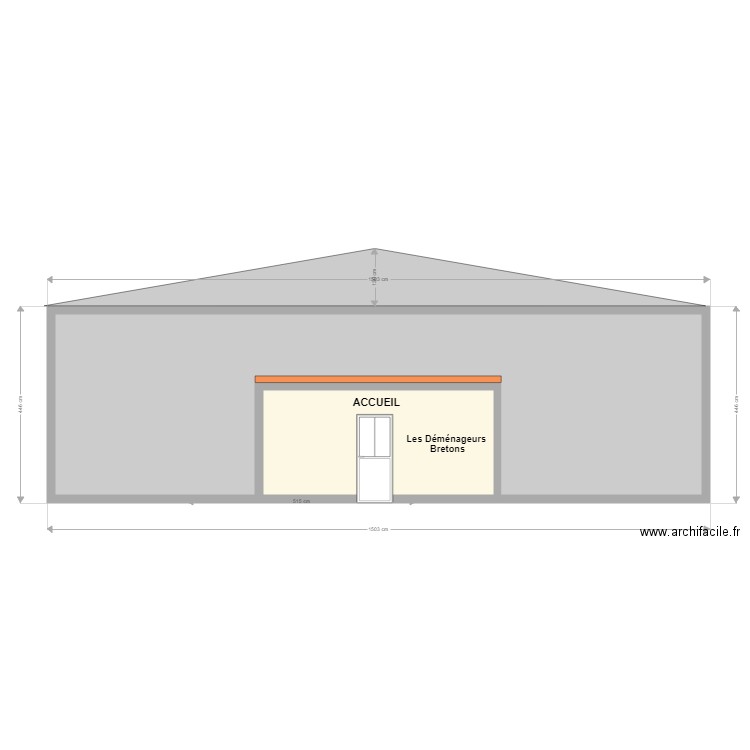 FACADE LOCAL BUREAU. Plan de 0 pièce et 0 m2