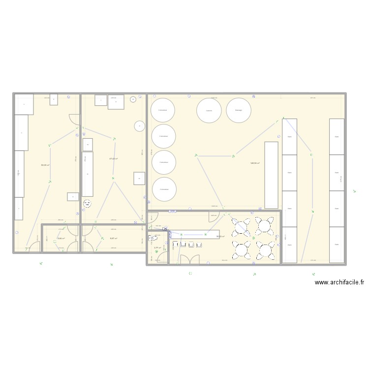 v2023-2 eau. Plan de 7 pièces et 302 m2