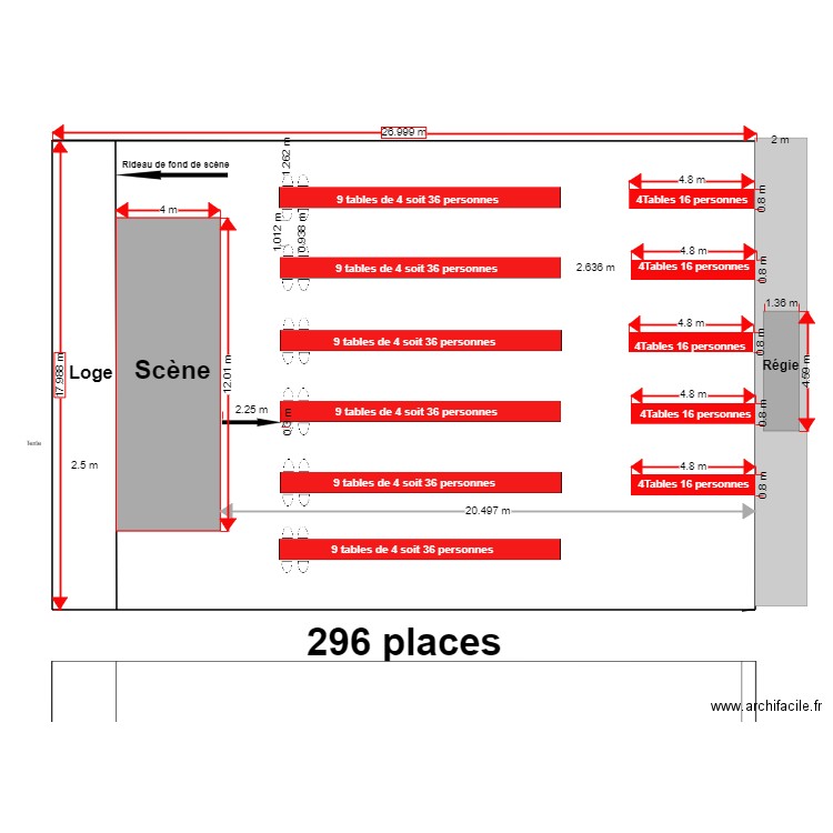 Plan Salle le 4 Avril 2020 3. Plan de 0 pièce et 0 m2