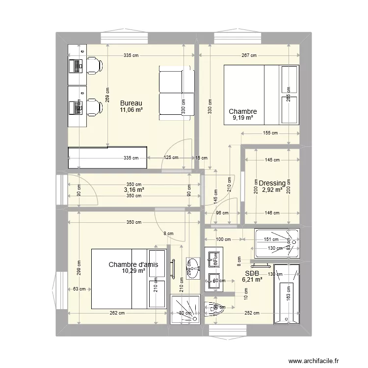 32RDS CHAMBRES V2. Plan de 
