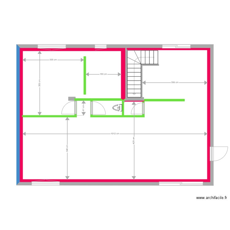Garage 2020 n21 Cloison interieur 2. Plan de 2 pièces et 69 m2