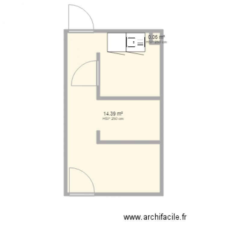 cote. Plan de 0 pièce et 0 m2