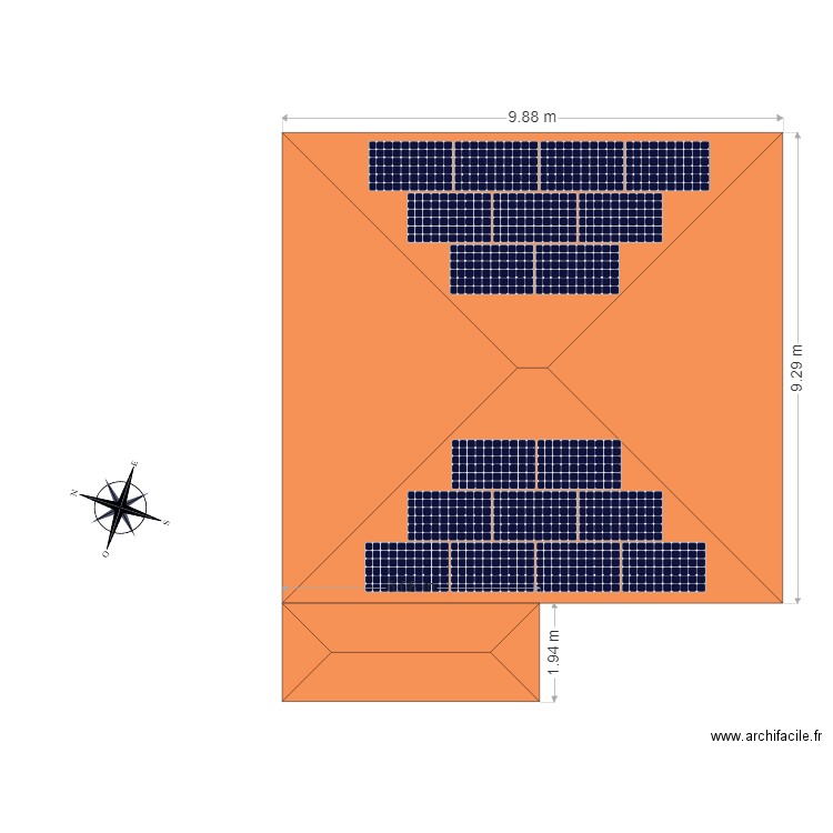 Bugeaud avec panneaux photovoltaïques. Plan de 0 pièce et 0 m2