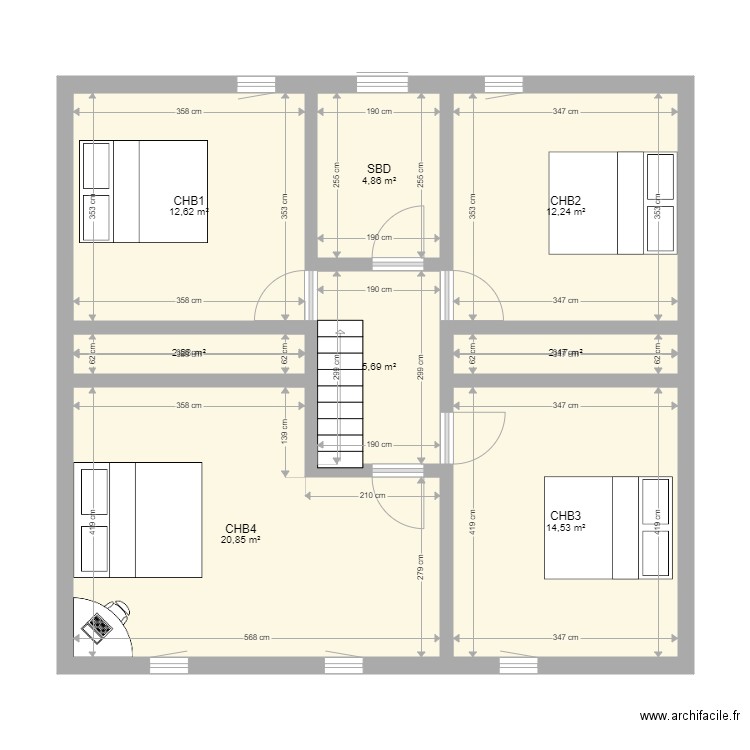 ETAGE. Plan de 0 pièce et 0 m2