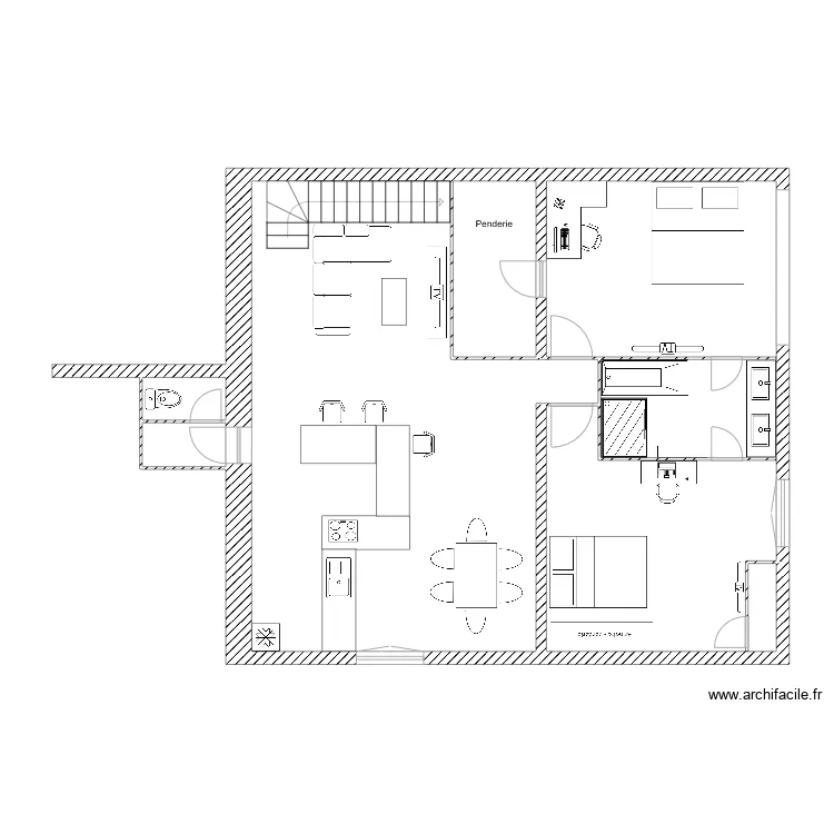 chambre enfants. Plan de 