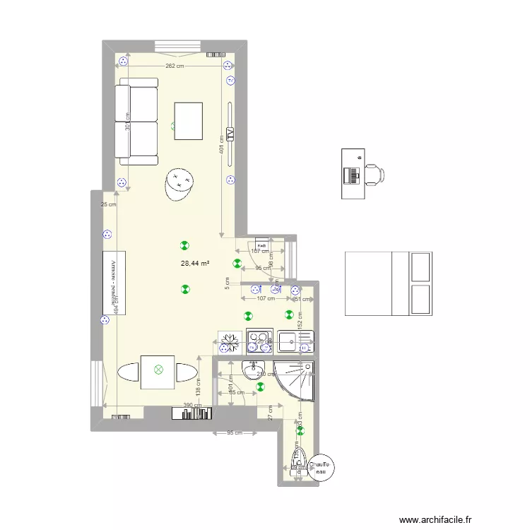 Chabrol mezzanine 4. Plan de 