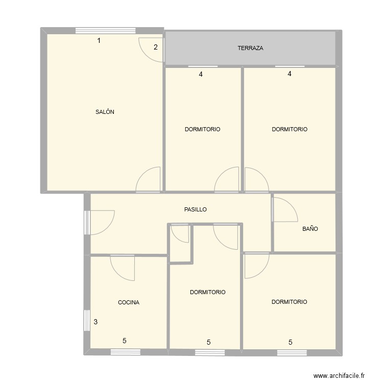 VALLÉS. Plan de 10 pièces et 89 m2