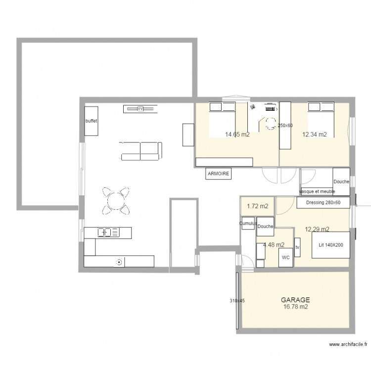 PAPA  fredMODIF 13 09 maison seule. Plan de 0 pièce et 0 m2