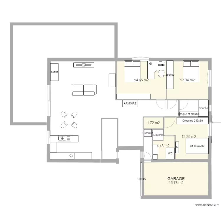 PAPA  fredMODIF 13 09 maison seule. Plan de 