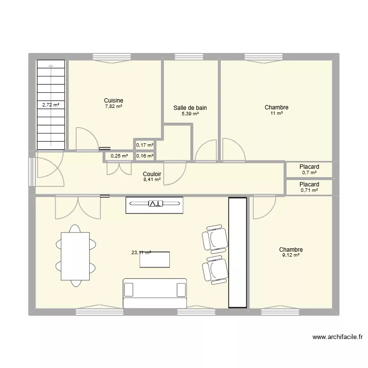 BASE1. Plan de 12  et 70 m²