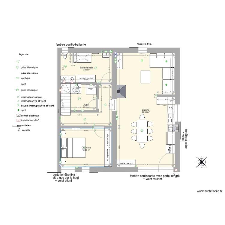 projet Chessenaz rez. Plan de 0 pièce et 0 m2