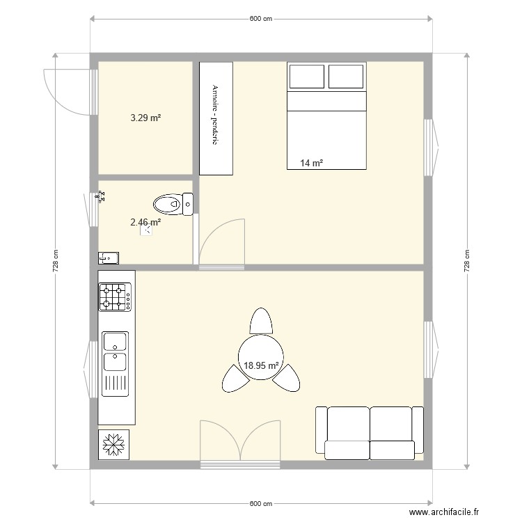 BUNGALOW. Plan de 0 pièce et 0 m2