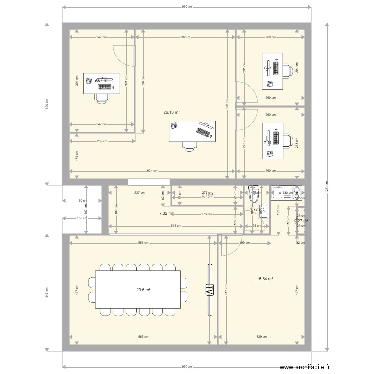 plan agence la baule modifié. Plan de 0 pièce et 0 m2