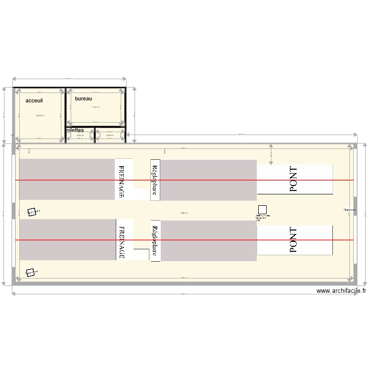 m boa. Plan de 0 pièce et 0 m2