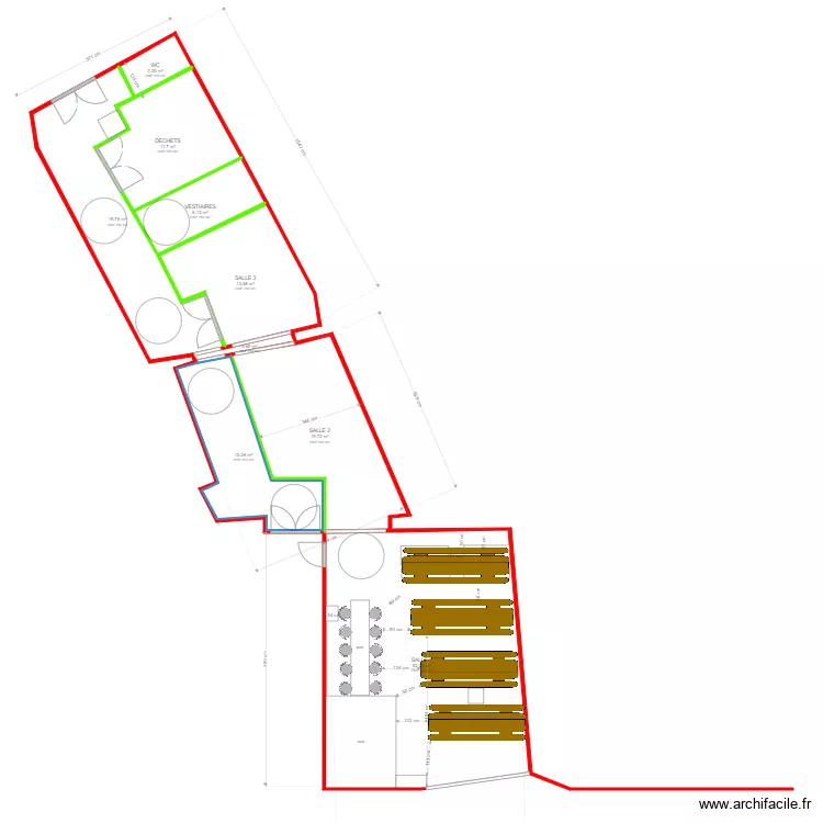 CLERMONT COQUE SALLE 4. Plan de 