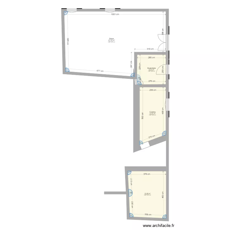 Plan maison r&eacute;el. Plan de 