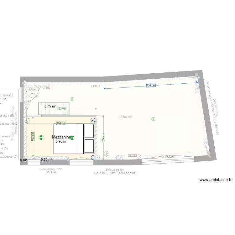 Loge plan &eacute;lect. Plan de 