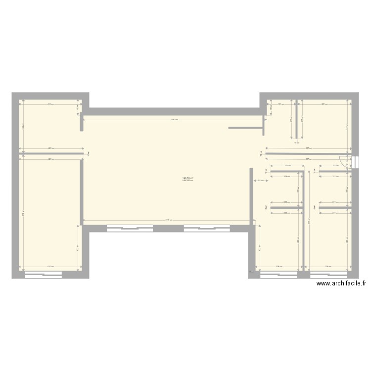 plan 2. Plan de 1 pièce et 191 m2
