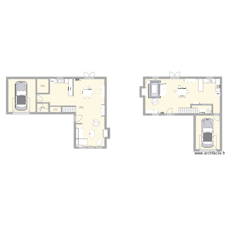 Langor_Maison_USA_v3. Plan de 7 pièces et 151 m2
