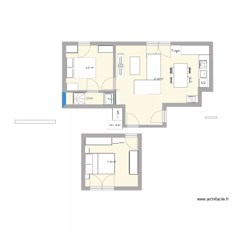 APPART BOIS CO V1. Plan de 