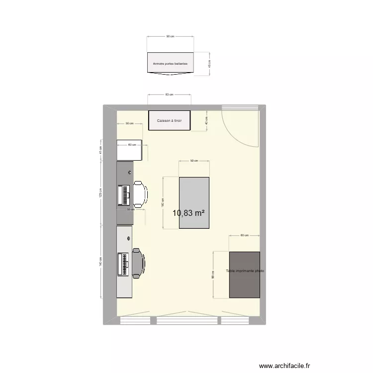 Bureau-2. Plan de 
