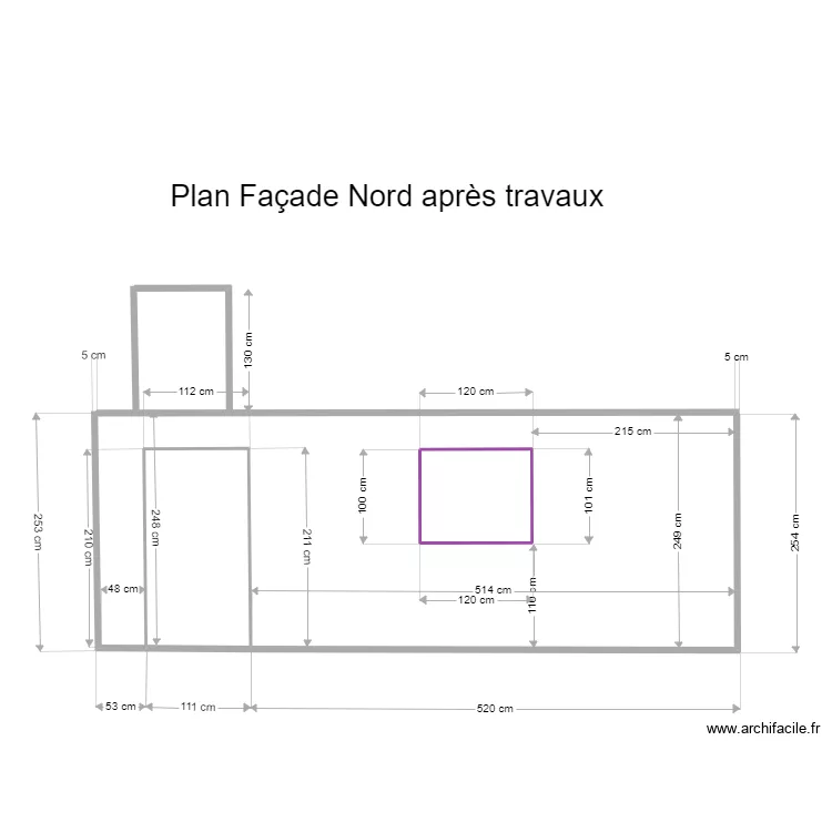Quest Facade Nord Après. Plan de Quest Facade Nord Après. Plan de