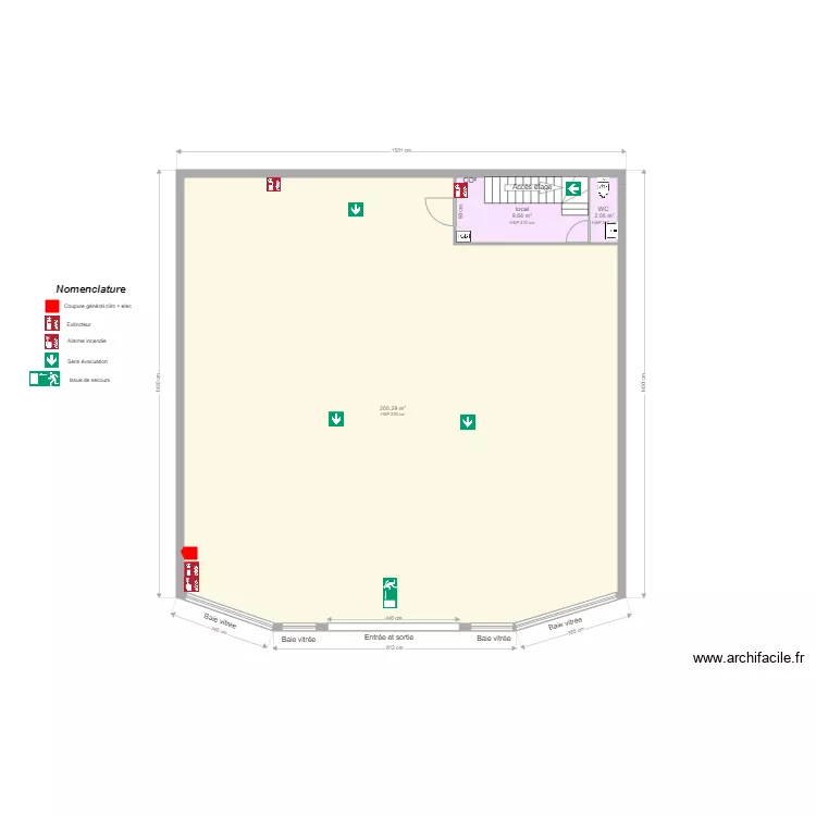 Basard villetaneuse avant travaux. Plan de 
