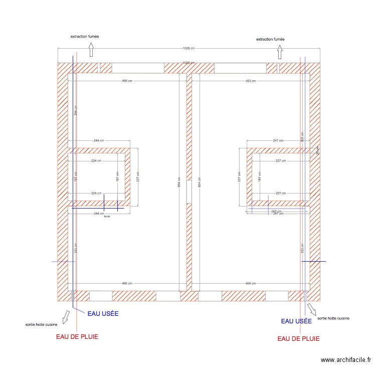 maison RDC  PLAN FONDATION. Plan de 0 pièce et 0 m2