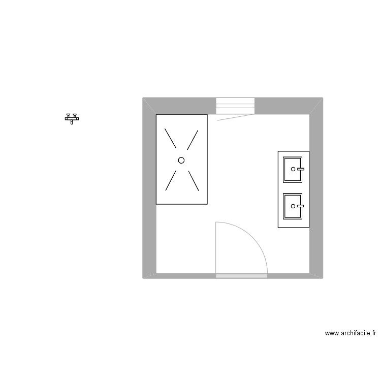Bardy existant sdb. Plan de 0 pièce et 0 m2