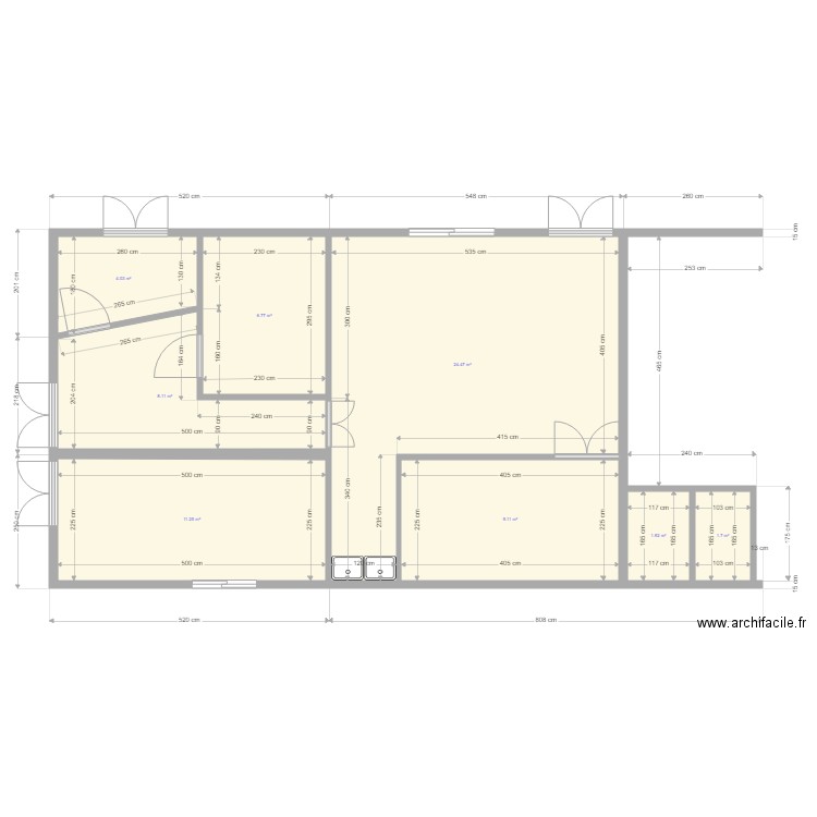 Menauton 000. Plan de 0 pièce et 0 m2