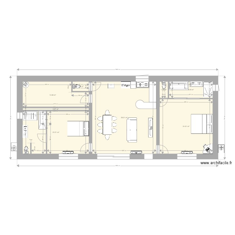 maiison 110m2Aa. Plan de 0 pièce et 0 m2