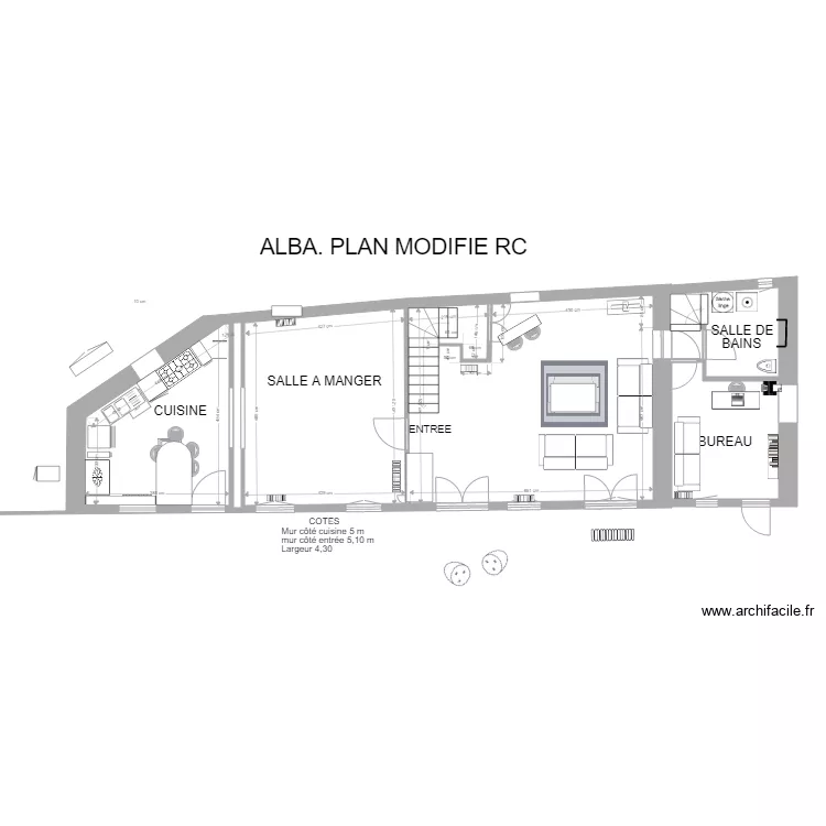 PLAN MODIFIE RC ALBA SALON 3. Plan de 