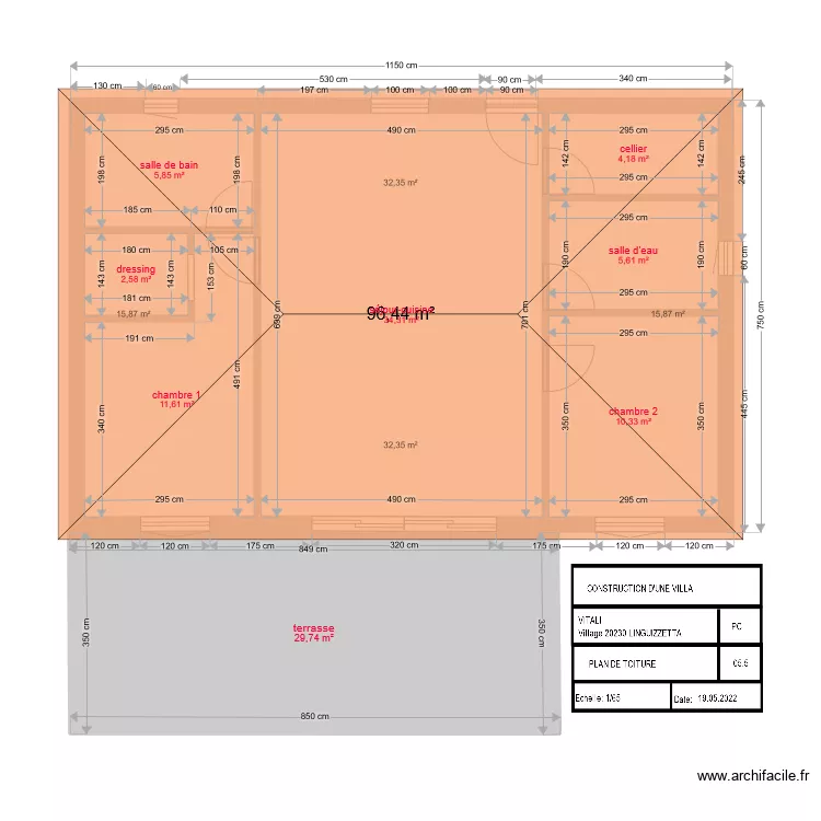 fred plan de toiture corrige 1. Plan de 