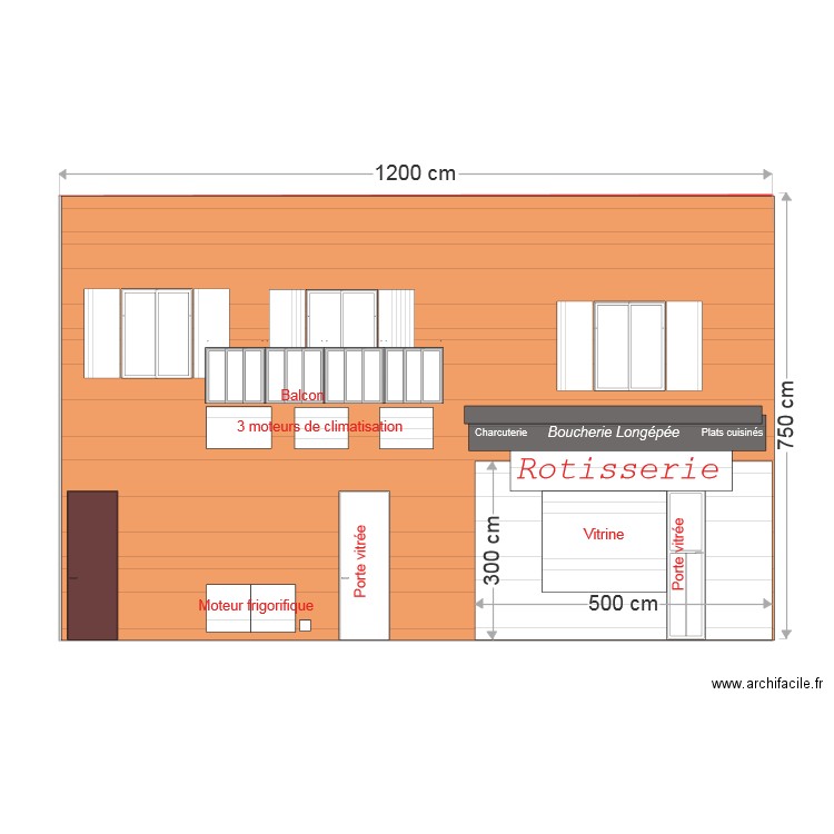 Boucherie Longépée. Plan de 0 pièce et 0 m2