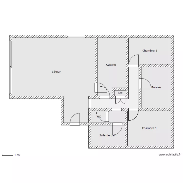 Av de la niv&eacute;ole 14 Bruxelles 1020. Plan de 