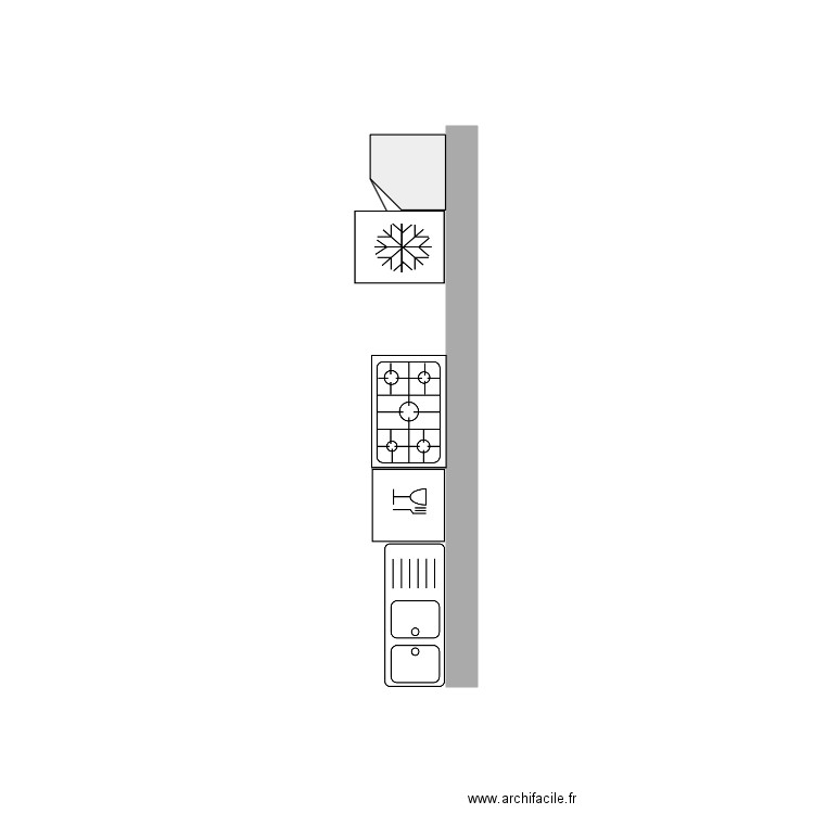 Cuisine Romainville. Plan de 0 pièce et 0 m2