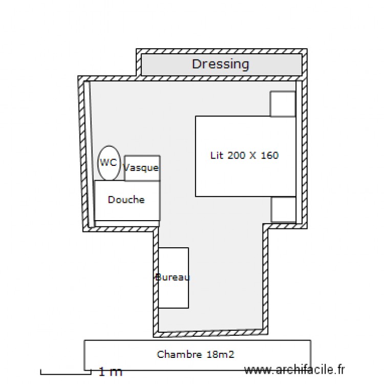 Patio Chambre. Plan de 0 pièce et 0 m2