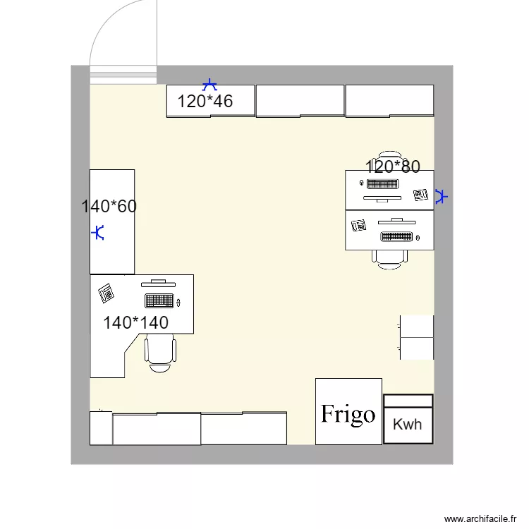 Magasin R&eacute;ception. Plan de 