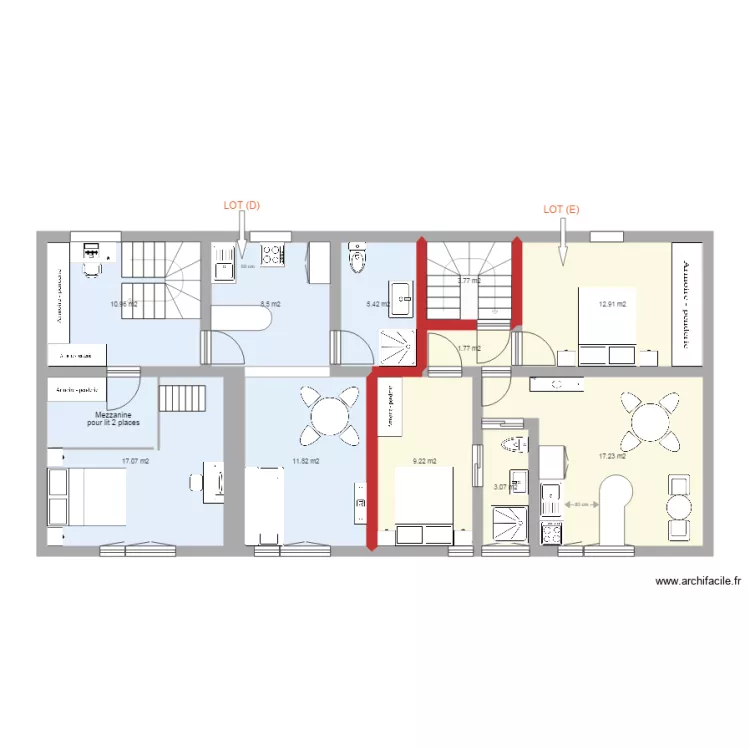 Découpe 2ème Etage. Plan de Découpe 2ème Etage. Plan de
