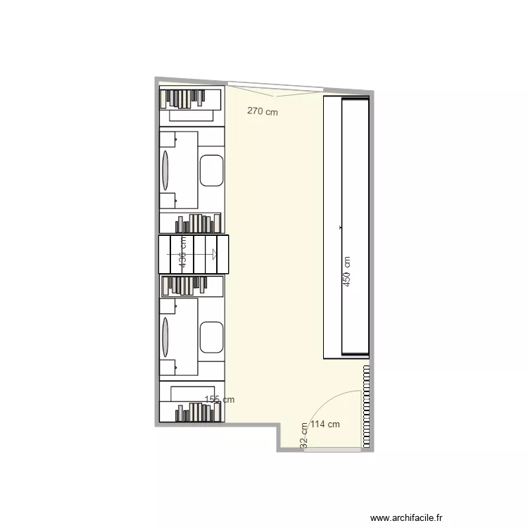 CHAMBRE LINES. Plan de 